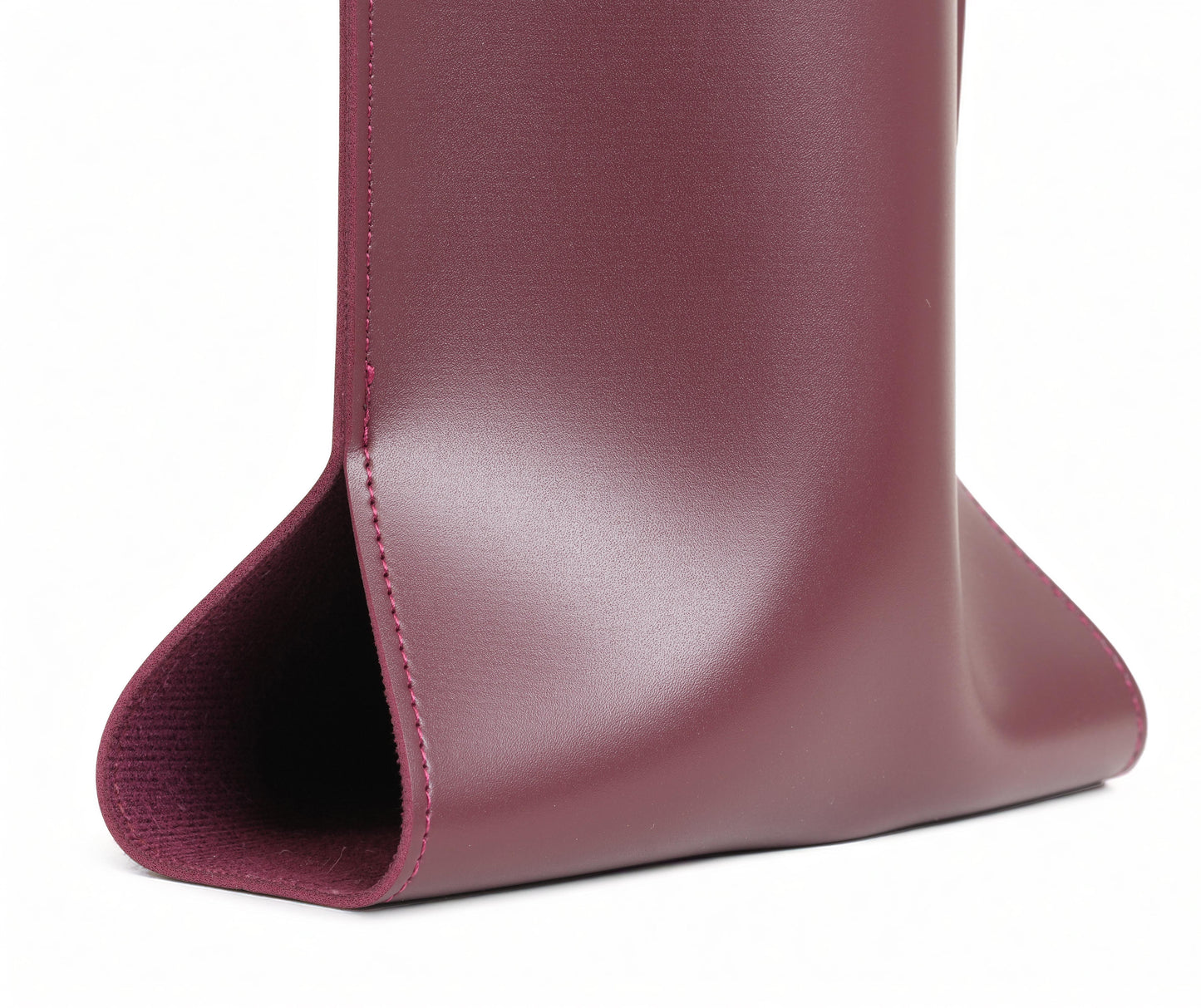 Leather Wine Bag – Single Bottle Holder with Handle – Dark Brown