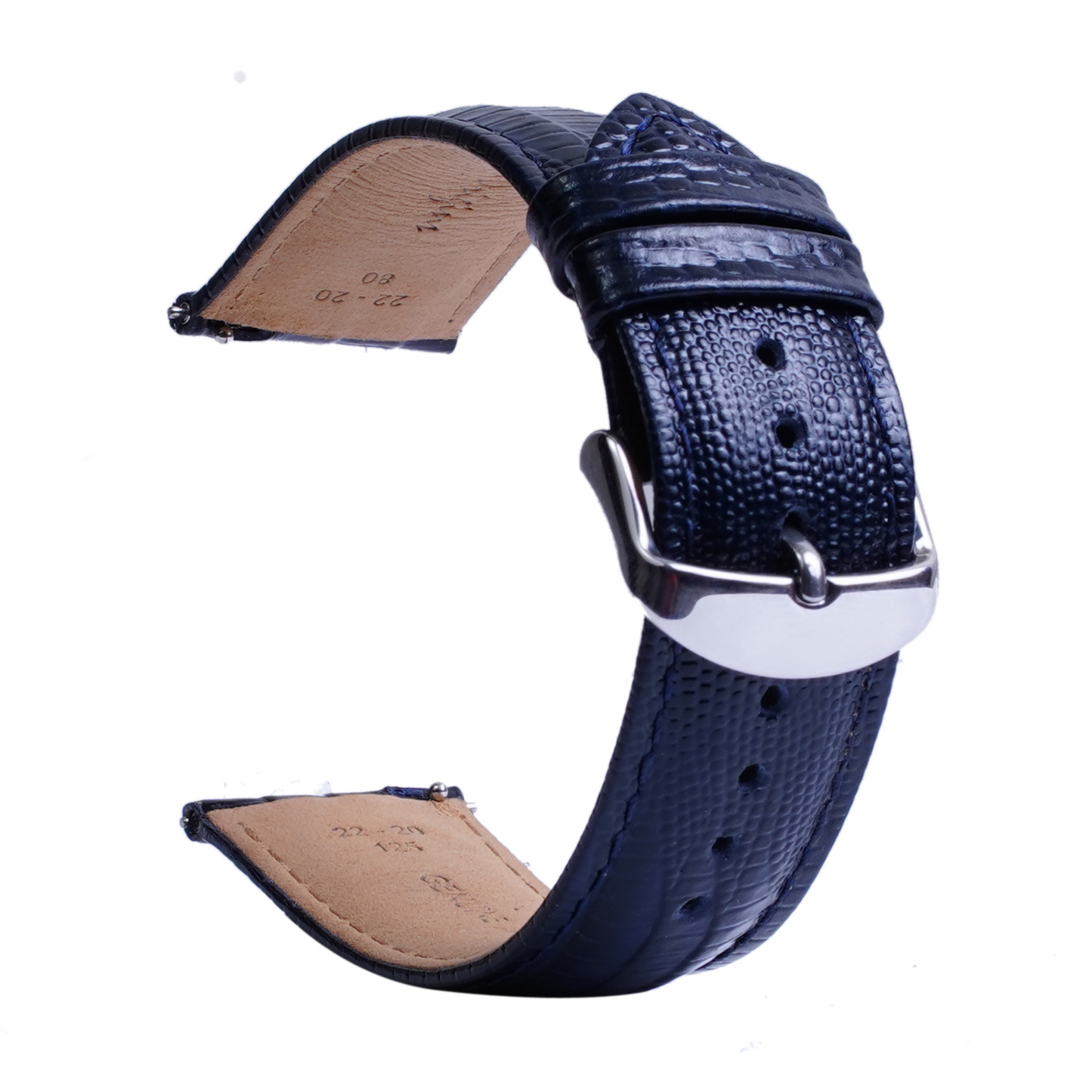 Night Blue Leather Watch Band | 22mm 20mm 18mm
