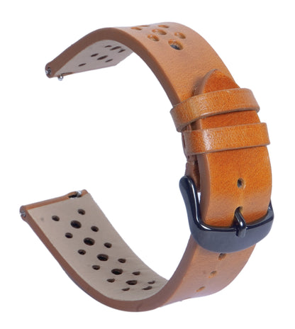 BHARAT ORIGINS WATCH  BANDS IBIZA HONEY GENUINE LEATHER WATCH STRAP (BELT) 20mm FOR FOSSIL SAMSUNG SEIKO CASIO CITIZEN ARMANI WATCHES