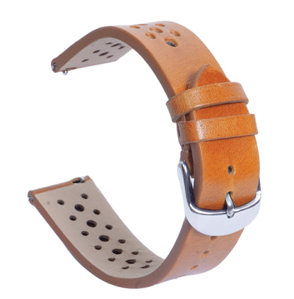 BHARAT ORIGINS WATCH  BANDS IBIZA HONEY GENUINE LEATHER WATCH STRAP (BELT) 20mm FOR FOSSIL SAMSUNG SEIKO CASIO CITIZEN ARMANI WATCHES