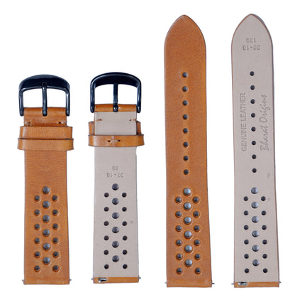 BHARAT ORIGINS WATCH  BANDS IBIZA HONEY GENUINE LEATHER WATCH STRAP (BELT) 20mm FOR FOSSIL SAMSUNG SEIKO CASIO CITIZEN ARMANI WATCHES