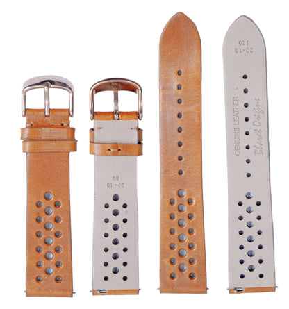 BHARAT ORIGINS WATCH  BANDS IBIZA HONEY GENUINE LEATHER WATCH STRAP (BELT) 20mm FOR FOSSIL SAMSUNG SEIKO CASIO CITIZEN ARMANI WATCHES