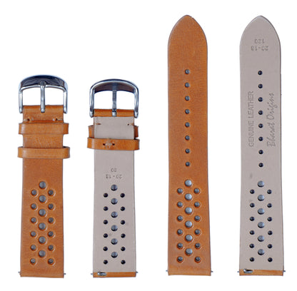 BHARAT ORIGINS WATCH  BANDS IBIZA HONEY GENUINE LEATHER WATCH STRAP (BELT) 20mm FOR FOSSIL SAMSUNG SEIKO CASIO CITIZEN ARMANI WATCHES