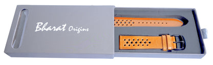 BHARAT ORIGINS WATCH  BANDS IBIZA HONEY GENUINE LEATHER WATCH STRAP (BELT) 20mm FOR FOSSIL SAMSUNG SEIKO CASIO CITIZEN ARMANI WATCHES