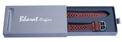 BHARAT ORIGINS WATCH  BANDS IBIZA BROWN GENUINE LEATHER WATCH STRAP (BELT) FOR FOSSIL SAMSUNG SEIKO CASIO CITIZEN ARMANI WATCHES