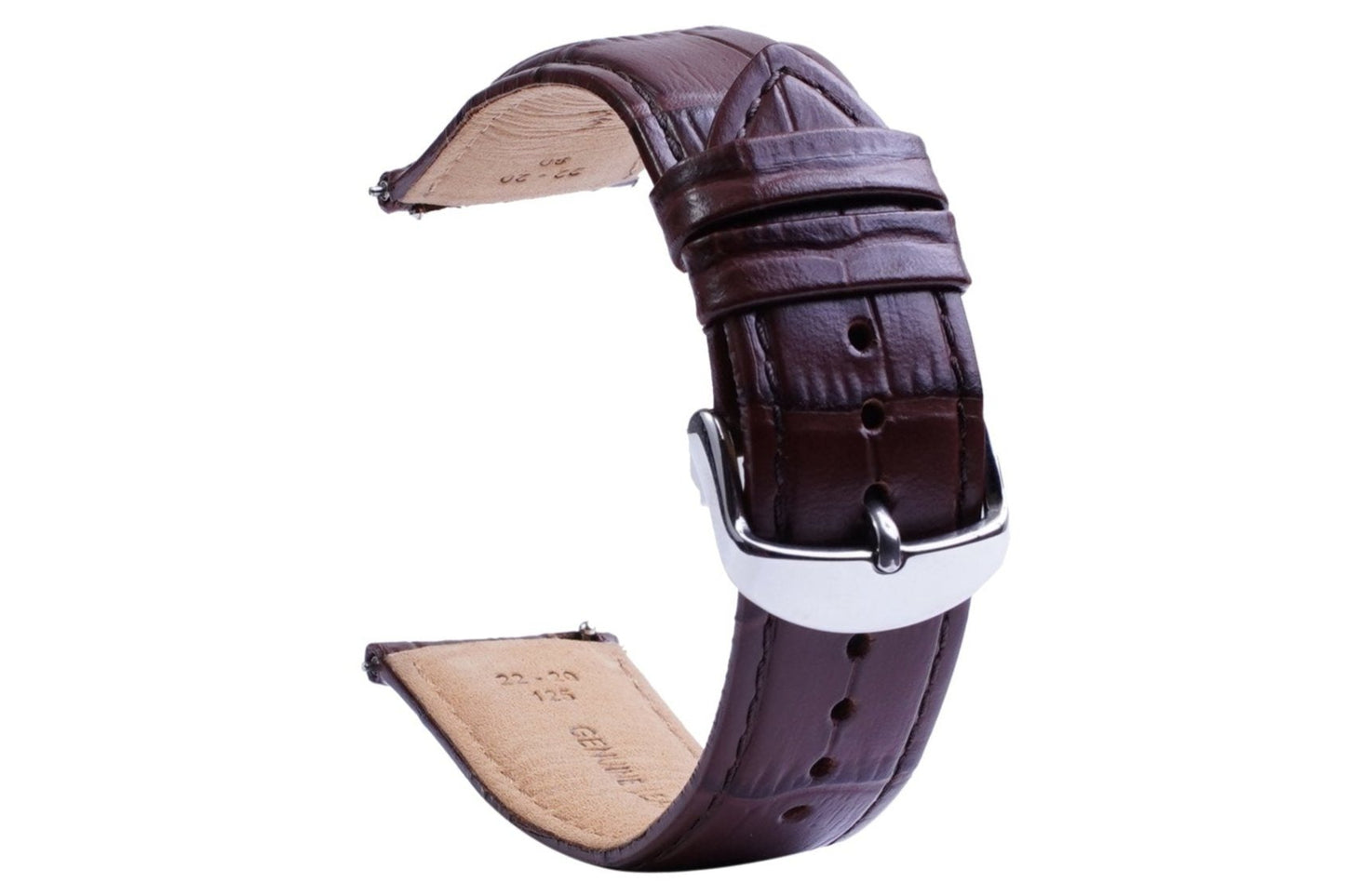 Antigua Brown Leather Watch Band | 22mm 20mm 18mm