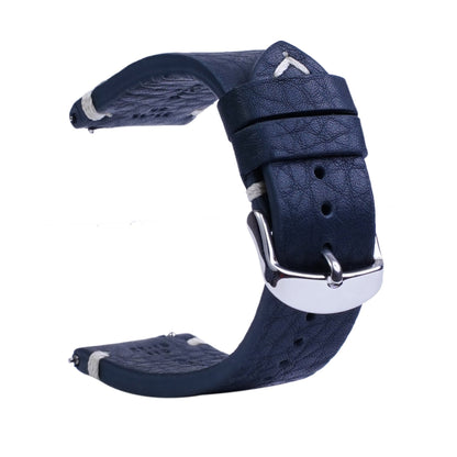 Bharat Origins Quick Release Watch Band 22mm 20mm 18mm, Matt Navy Leather Watch Bands for Samsung Galaxy Watch 5/4/3 | Huawei Watch | Fossil Watch | Pebble Watch | Seiko Watch | Casio Watch | Citizen Watch | Emporio Armani | Armani Exchange