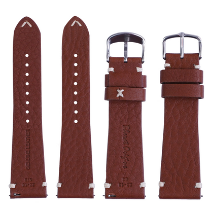 Bharat Origins Quick Release Watch Band 22mm 20mm 18mm, Matt TAN Leather Watch Bands for Samsung Galaxy Watch 5/4/3 | Huawei Watch | Fossil Watch | Oneplus Watch | Seiko Watch | Casio Watch | Citizen Watch | Emporio Armani | Armani Exchange