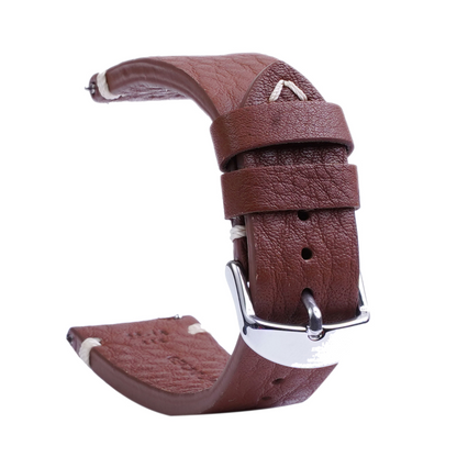 Bharat Origins Quick Release Watch Band 22mm 20mm 18mm, Matt TAN Leather Watch Bands for Samsung Galaxy Watch 5/4/3 | Huawei Watch | Fossil Watch | Oneplus Watch | Seiko Watch | Casio Watch | Citizen Watch | Emporio Armani | Armani Exchange