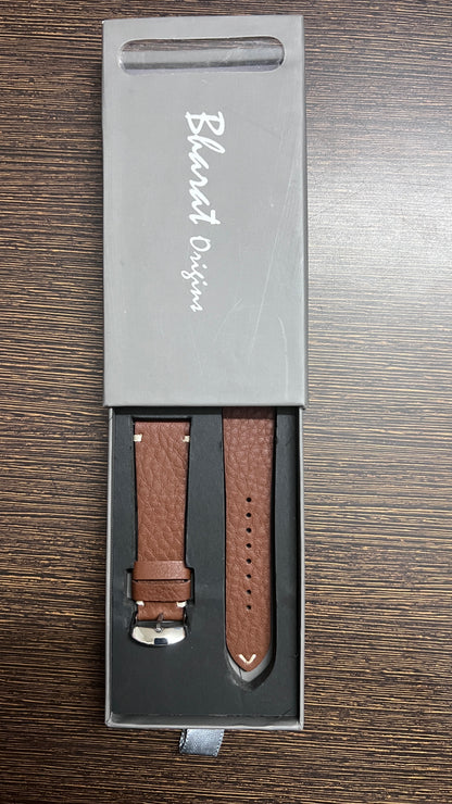 Bharat Origins Quick Release Watch Band 22mm 20mm 18mm, Matt TAN Leather Watch Bands for Samsung Galaxy Watch 5/4/3 | Huawei Watch | Fossil Watch | Oneplus Watch | Seiko Watch | Casio Watch | Citizen Watch | Emporio Armani | Armani Exchange
