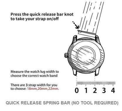 Bharat Origins Quick Release Watch Band 22mm 20mm 18mm, WHITE Leather Watch Bands for Samsung Galaxy Watch 5/4/3 | Huawei Watch | Fossil Watch | Pebble Watch | Seiko Watch | Casio Watch | Citizen Watch | Emporio Armani | Armani Exchange