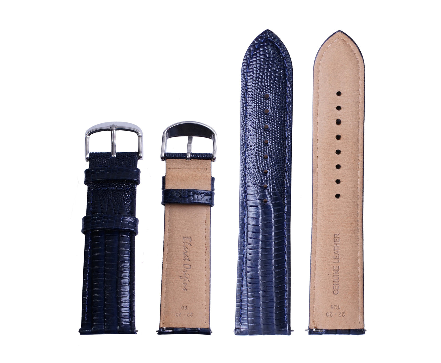 Night Blue Leather Watch Band | 22mm 20mm 18mm