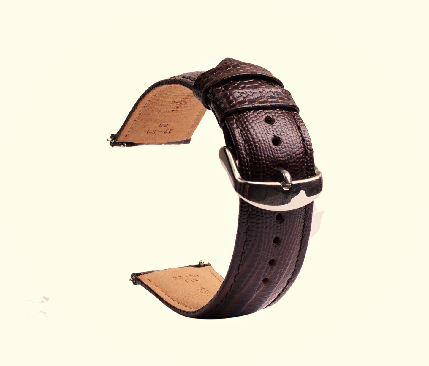 Bharat Origins Quick Release Watch Band 22mm 20mm 18mm, GLOSS Brown Leather Watch Bands for Samsung Galaxy Watch 5/4/3 | Huawei Watch | Fossil Watch | Oneplus Watch | Seiko Watch | Casio Watch | Citizen Watch | Emporio Armani | Armani Exchange