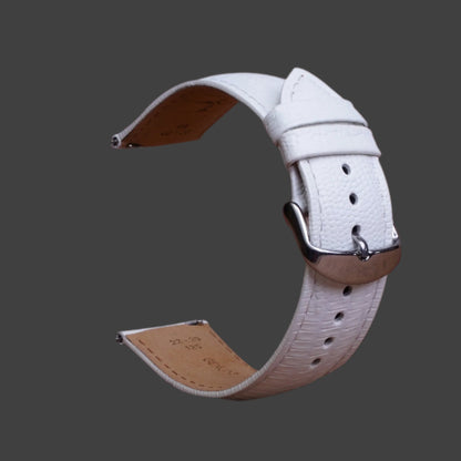 Bharat Origins Quick Release Watch Band 22mm 20mm 18mm, WHITE Leather Watch Bands for Samsung Galaxy Watch 5/4/3 | Huawei Watch | Fossil Watch | Pebble Watch | Seiko Watch | Casio Watch | Citizen Watch | Emporio Armani | Armani Exchange